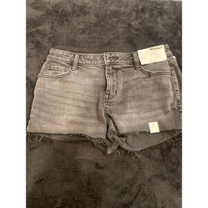 Shortie shorts‎ Black denim cutoff size 7